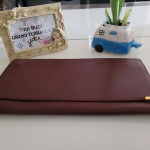 Vintage Cartier Bordeaux Organizer Clutch Bag
